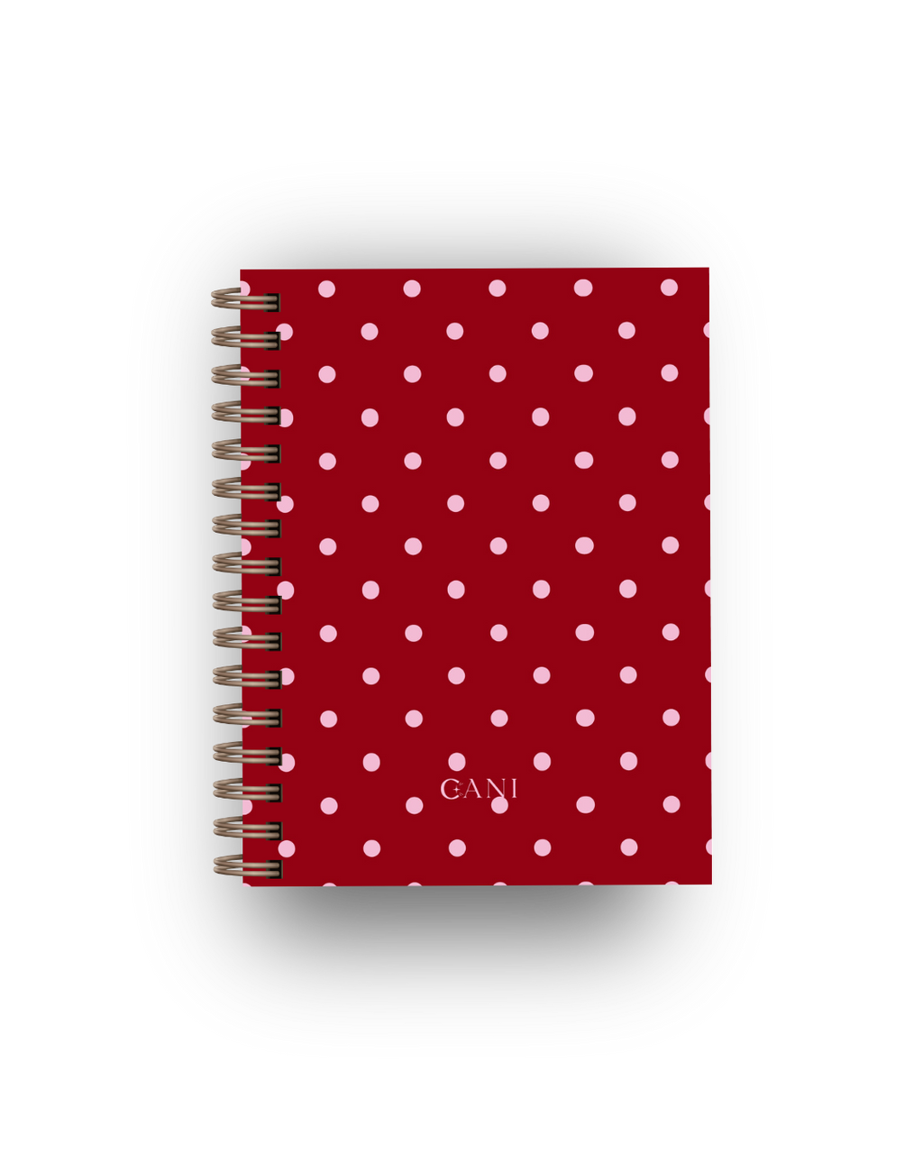 Caderno Dotty Bordô e Rosa