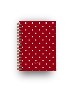 Caderno Dotty Bordô e Rosa