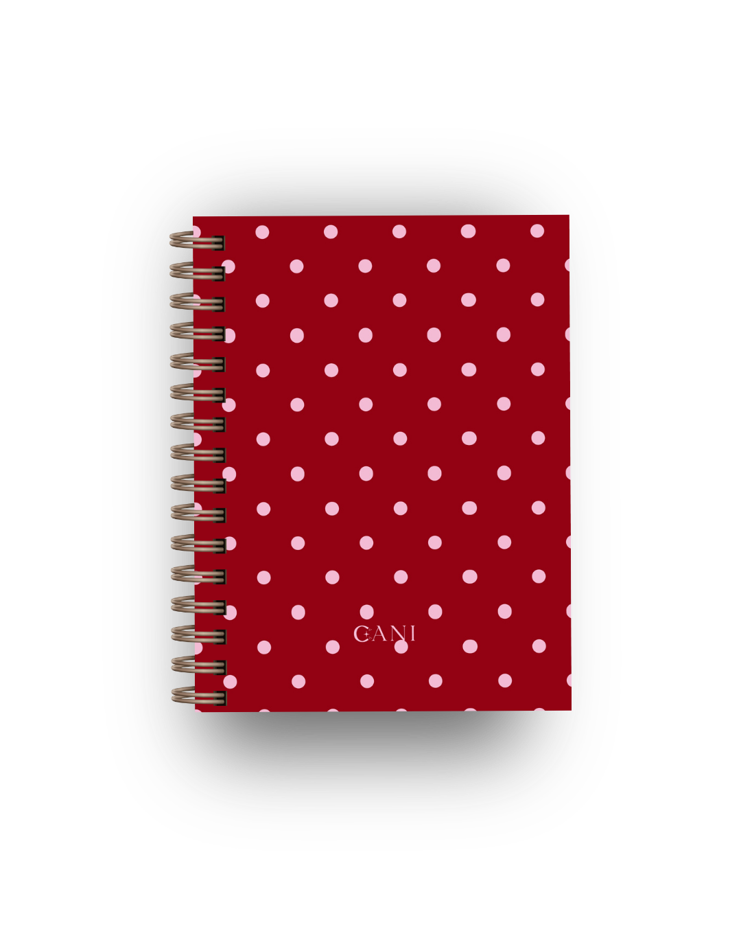 Caderno Dotty Bordô e Rosa