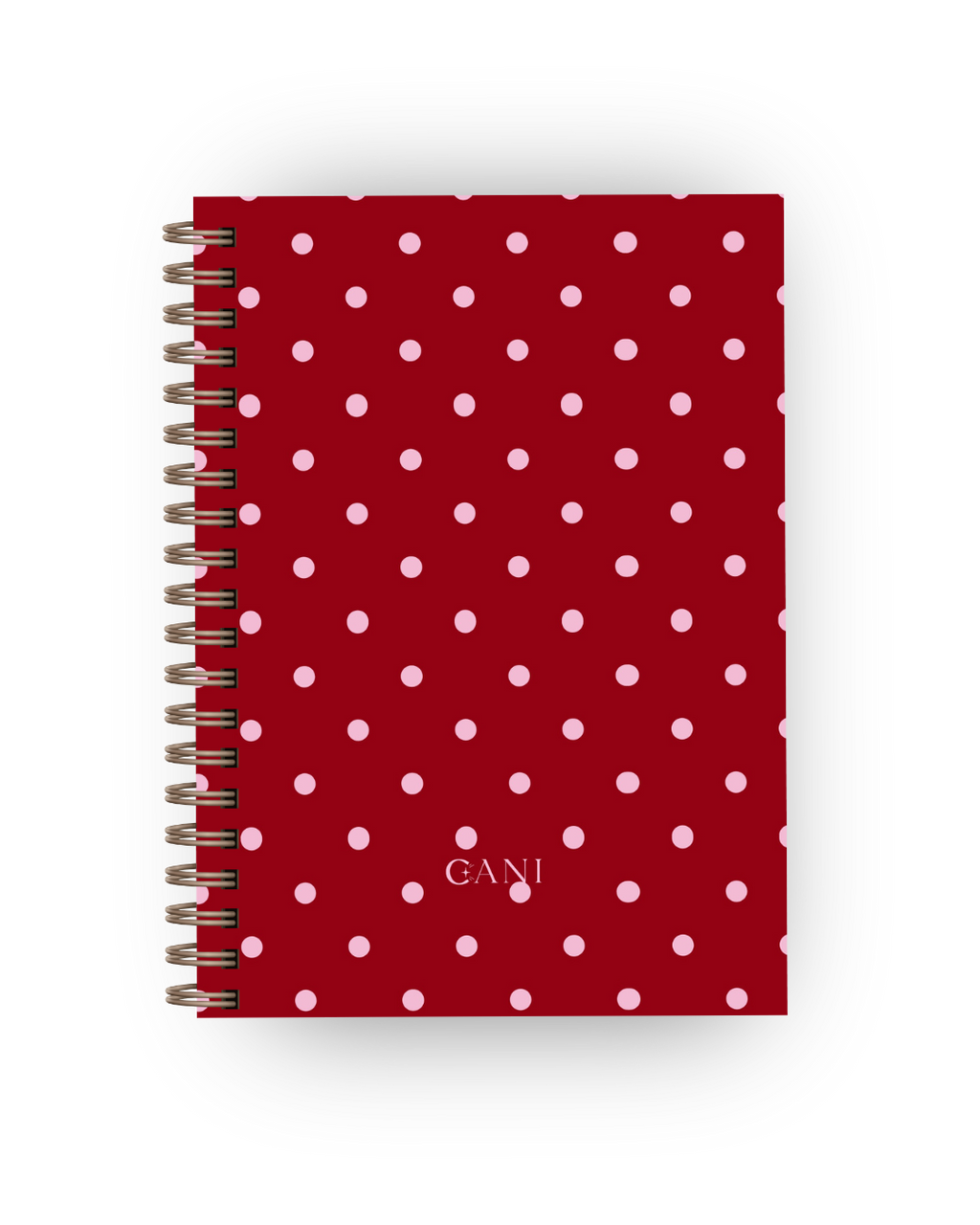 Caderno Dotty Bordô e Rosa