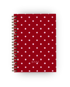 Caderno Dotty Bordô e Rosa