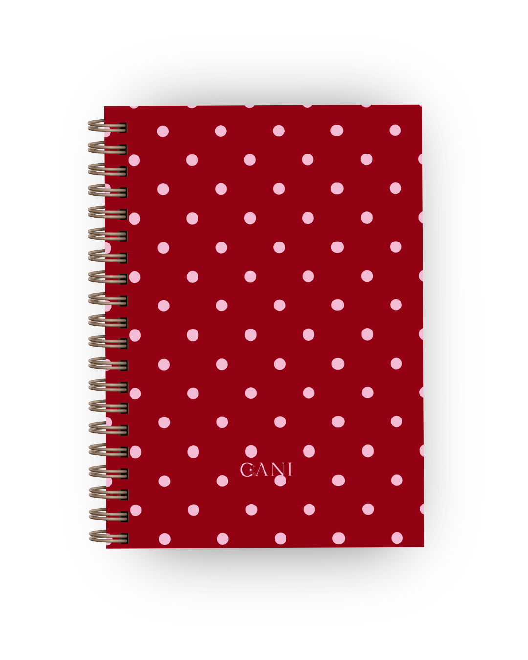 Caderno Dotty Bordô e Rosa