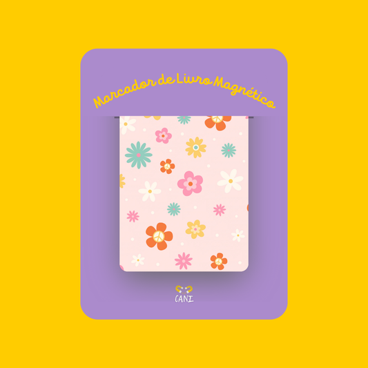 Marcador de Livro Magnético Flores