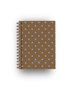 Caderno Dotty Castanho e Azul