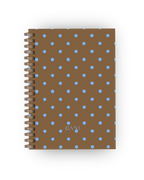 Caderno Dotty Castanho e Azul