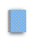 Caderno Dotty Azul e Amarelo