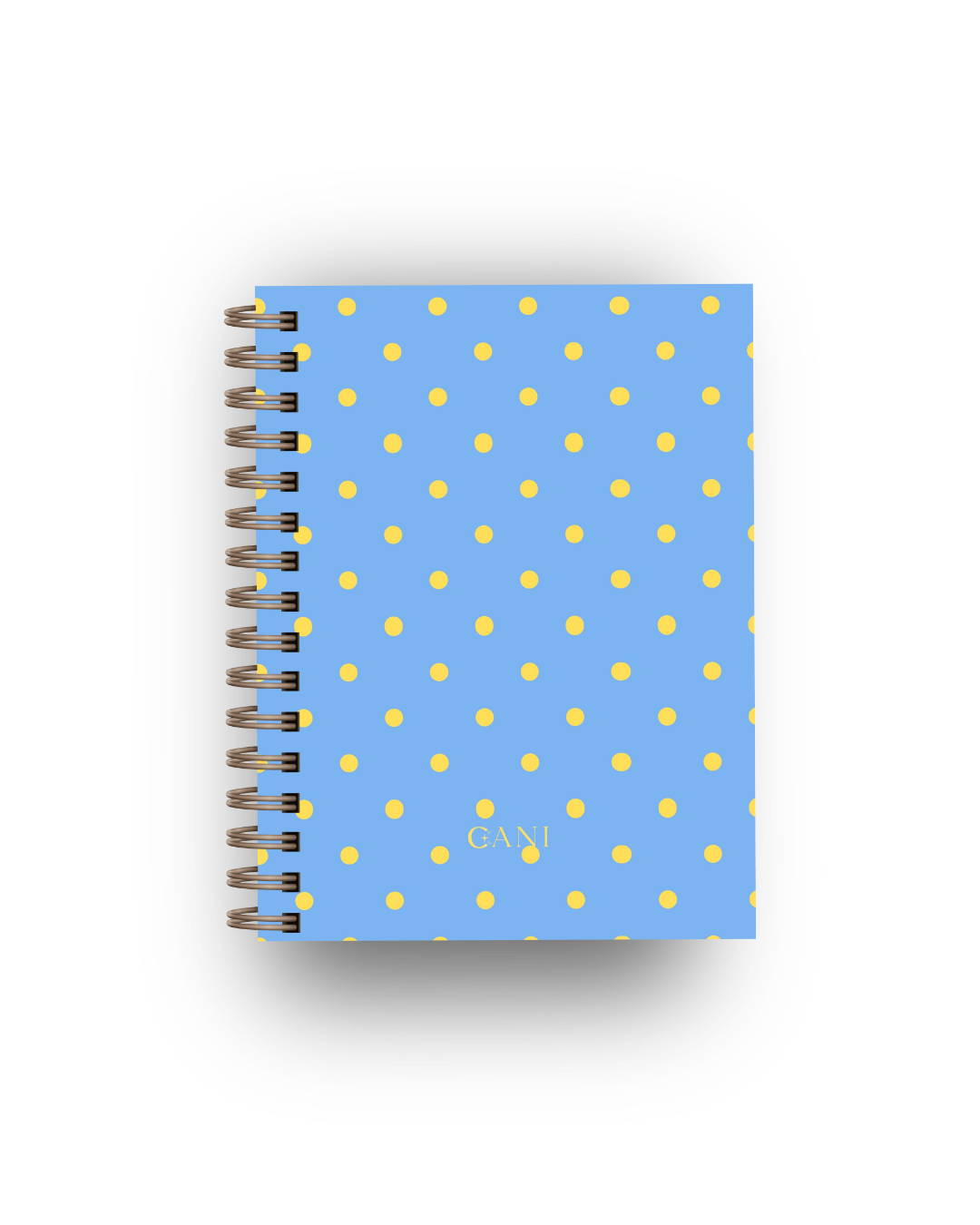 Caderno Dotty Azul e Amarelo