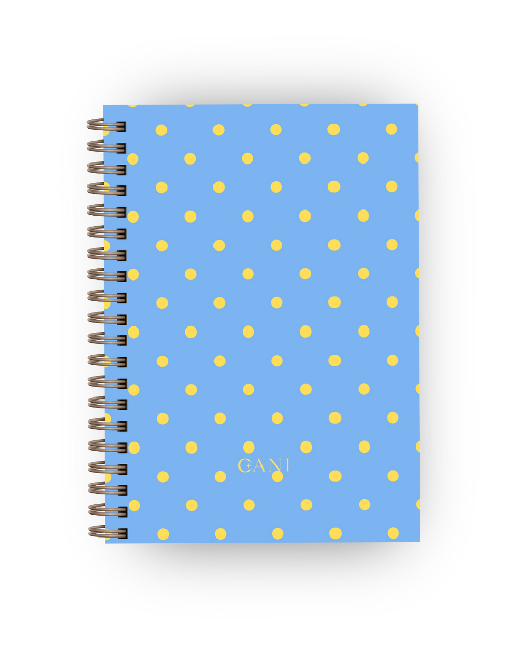 Caderno Dotty Azul e Amarelo