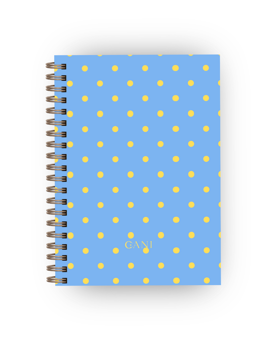 Caderno Dotty Azul e Amarelo