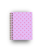 Caderno Dotty Lilás e Rosa