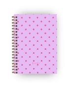 Caderno Dotty Lilás e Rosa