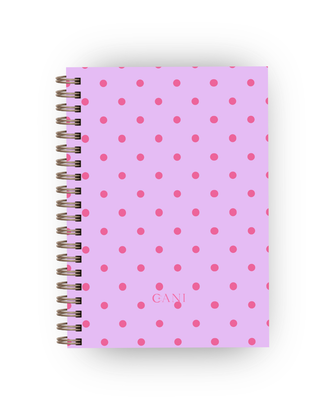 Caderno Dotty Lilás e Rosa