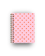 Caderno Dotty Rosa e Laranja