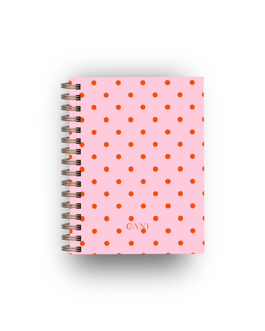 Caderno Dotty Rosa e Laranja