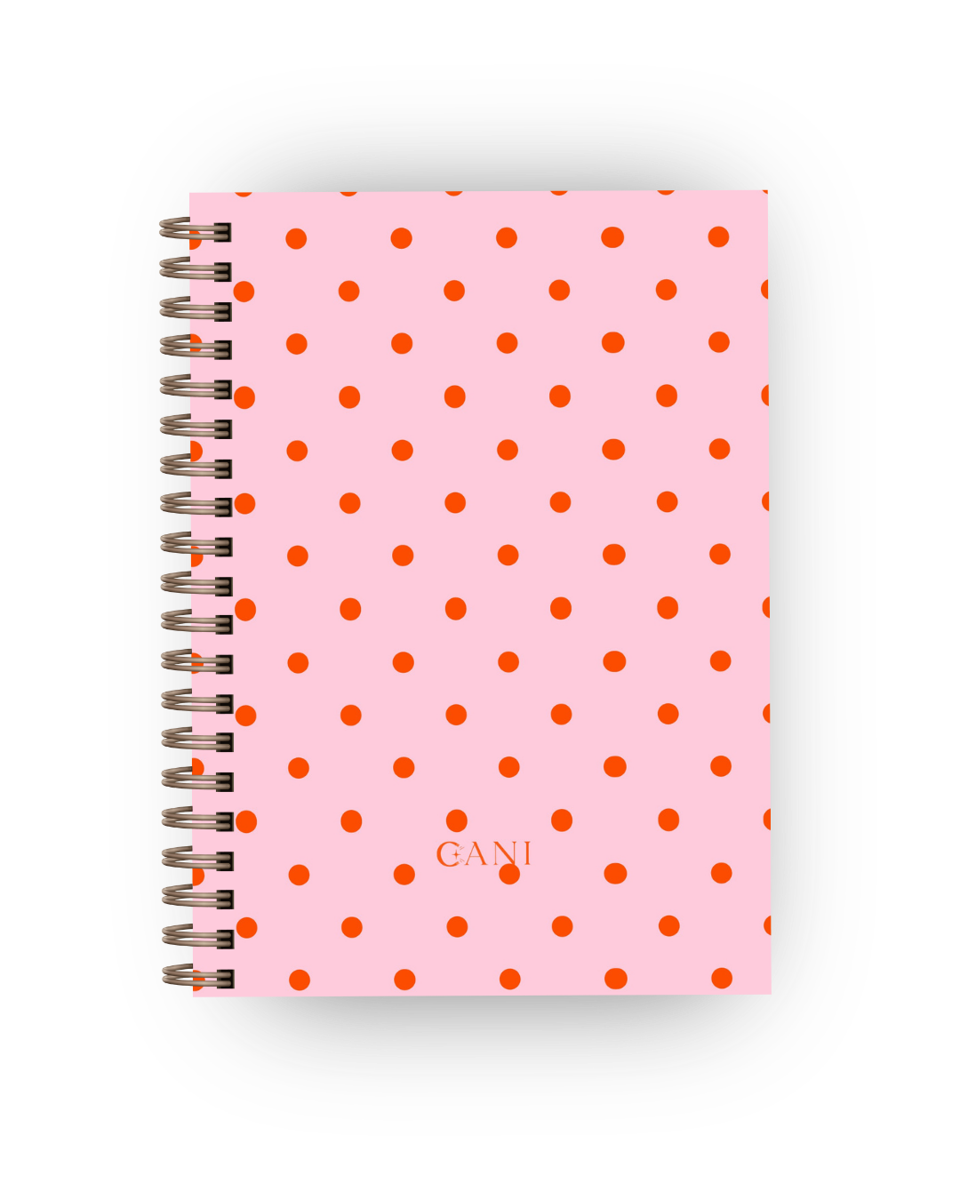 Caderno Dotty Rosa e Laranja