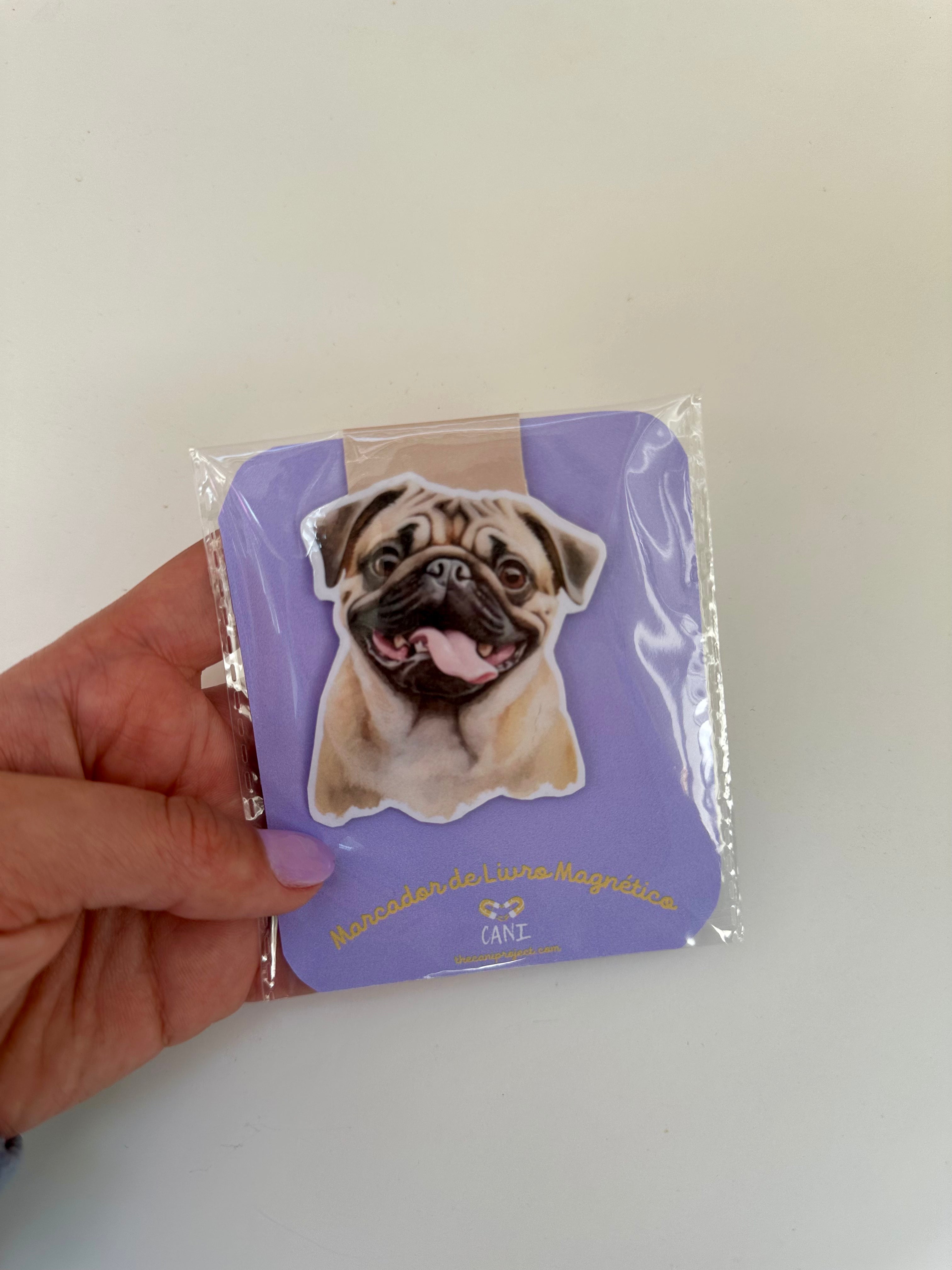 Marcador de Livro Magnético Pug