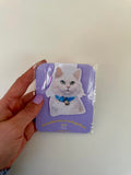 Marcador de Livro Magnético Gato Branco
