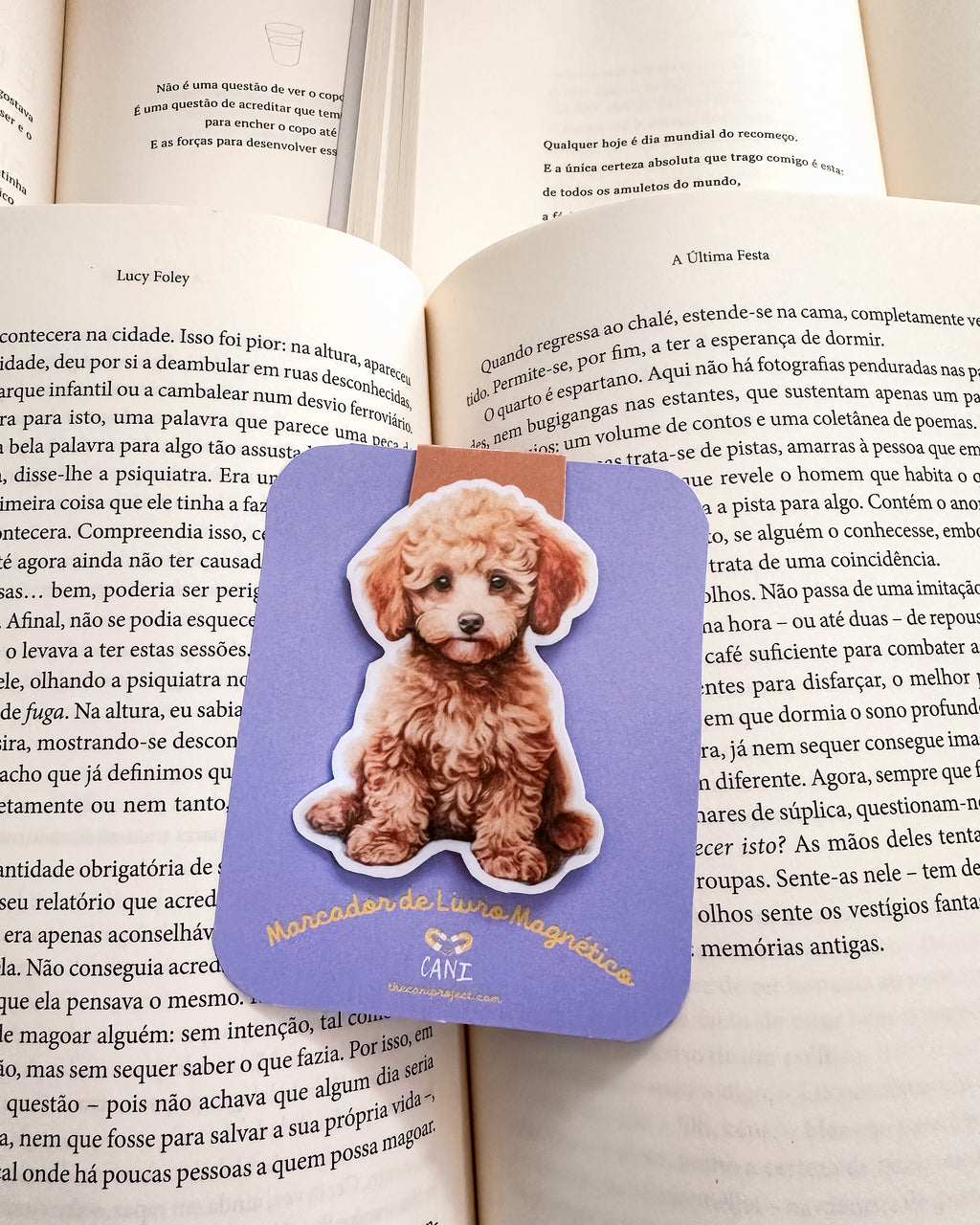 Marcador de Livro Magnético Poodle