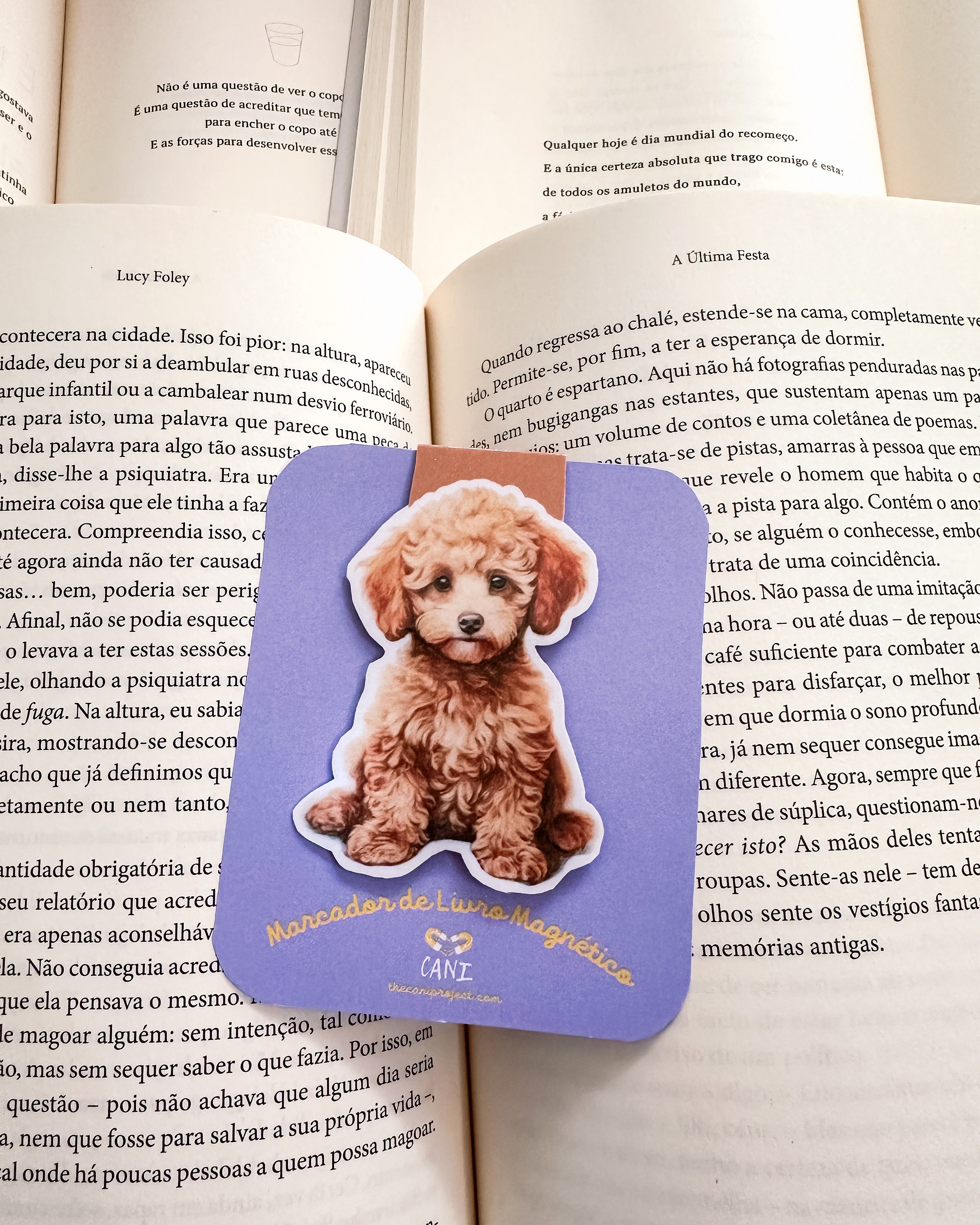 Marcador de Livro Magnético Poodle