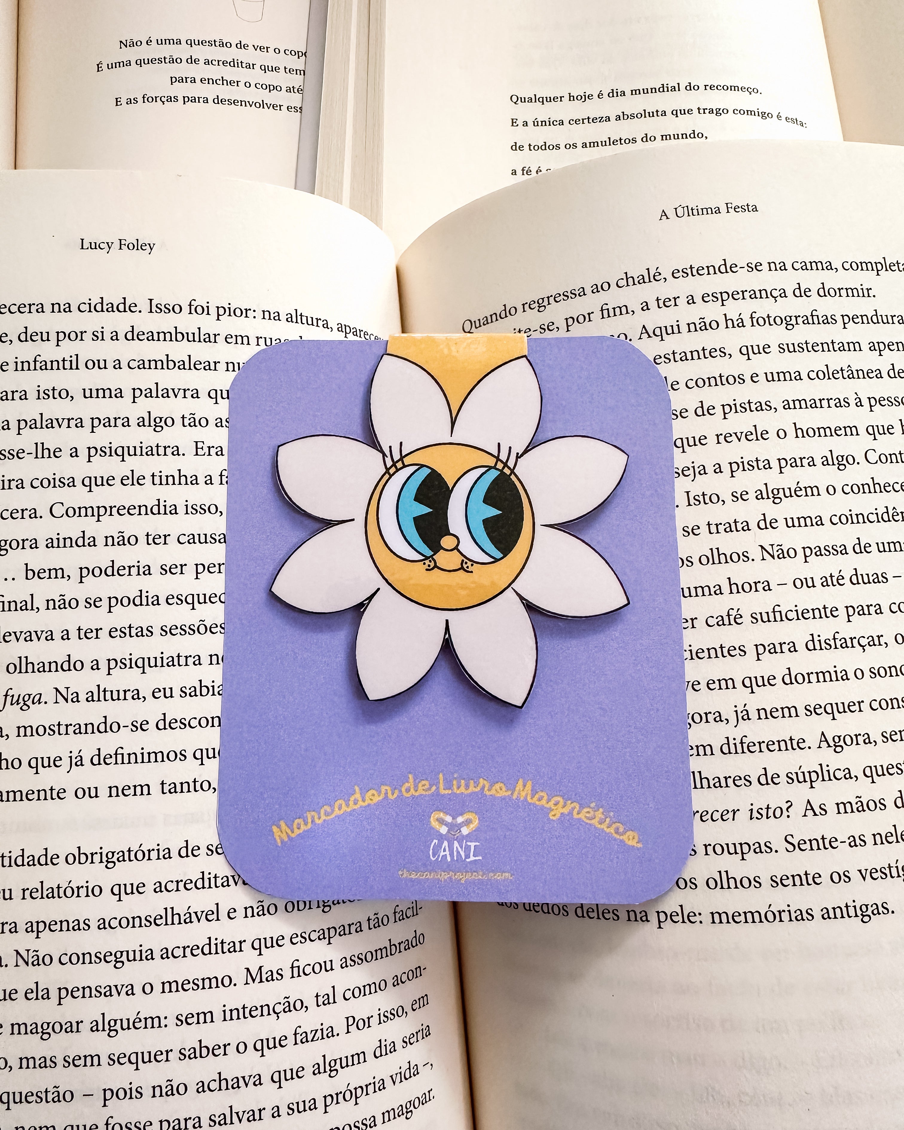 Marcador de Livro Magnético Flor