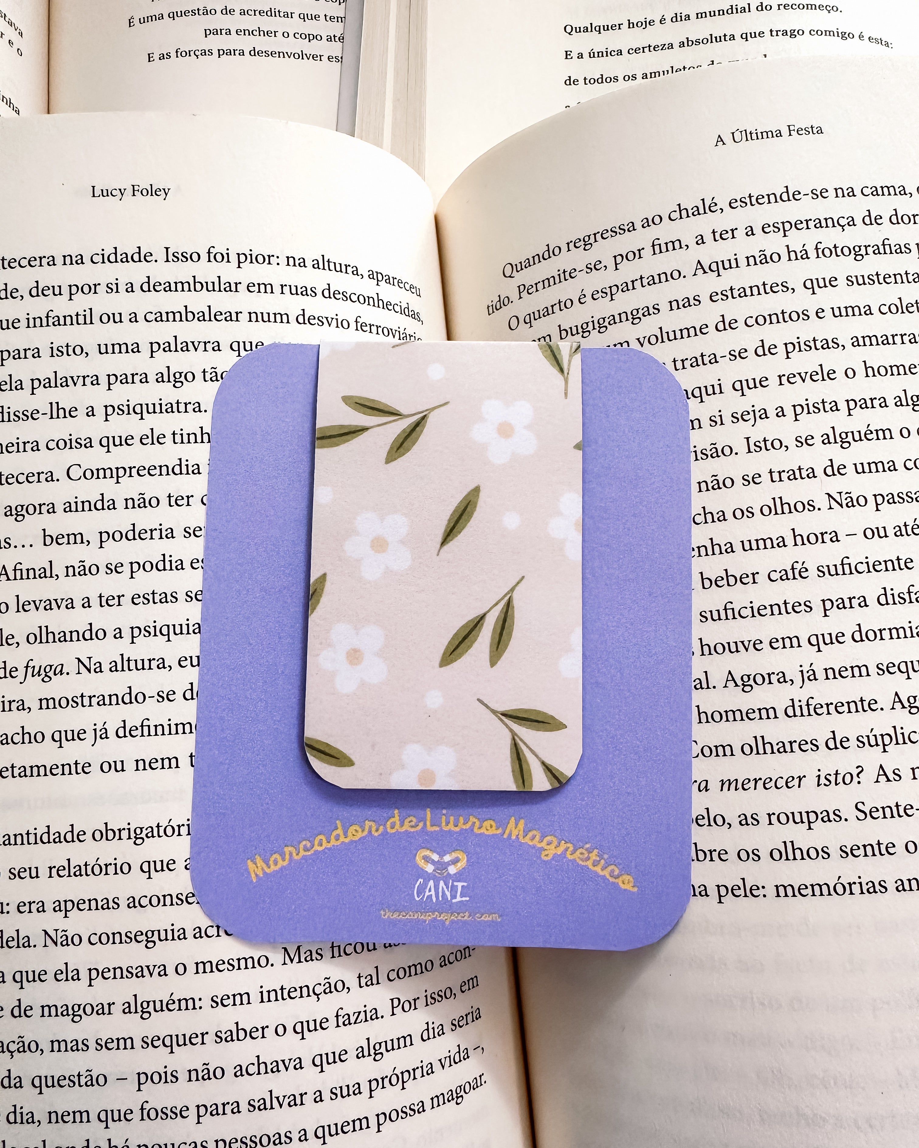 Marcador de Livro Magnético Flores