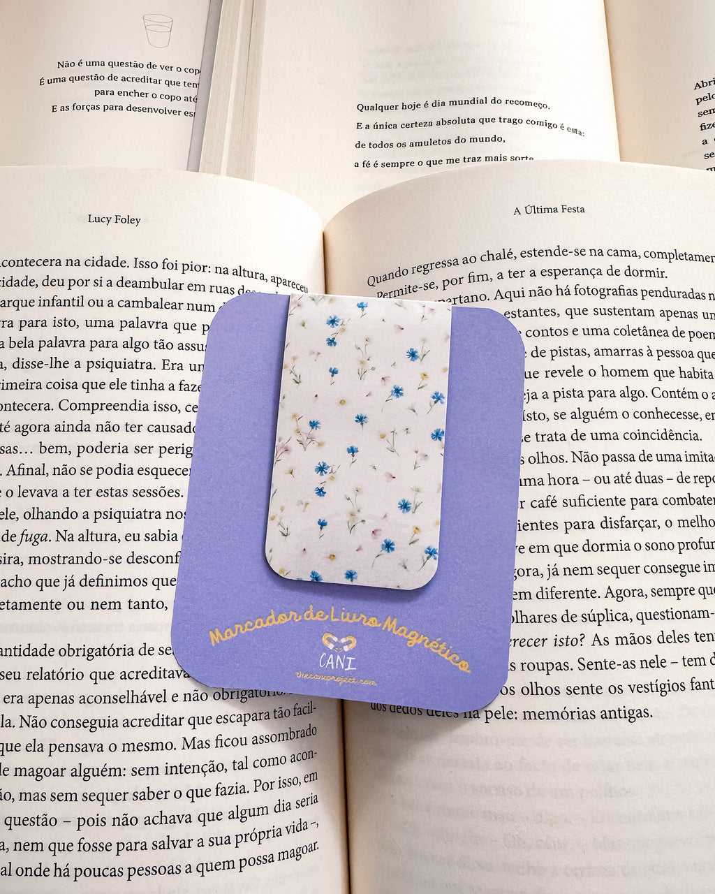 Marcador de Livro Magnético Flores
