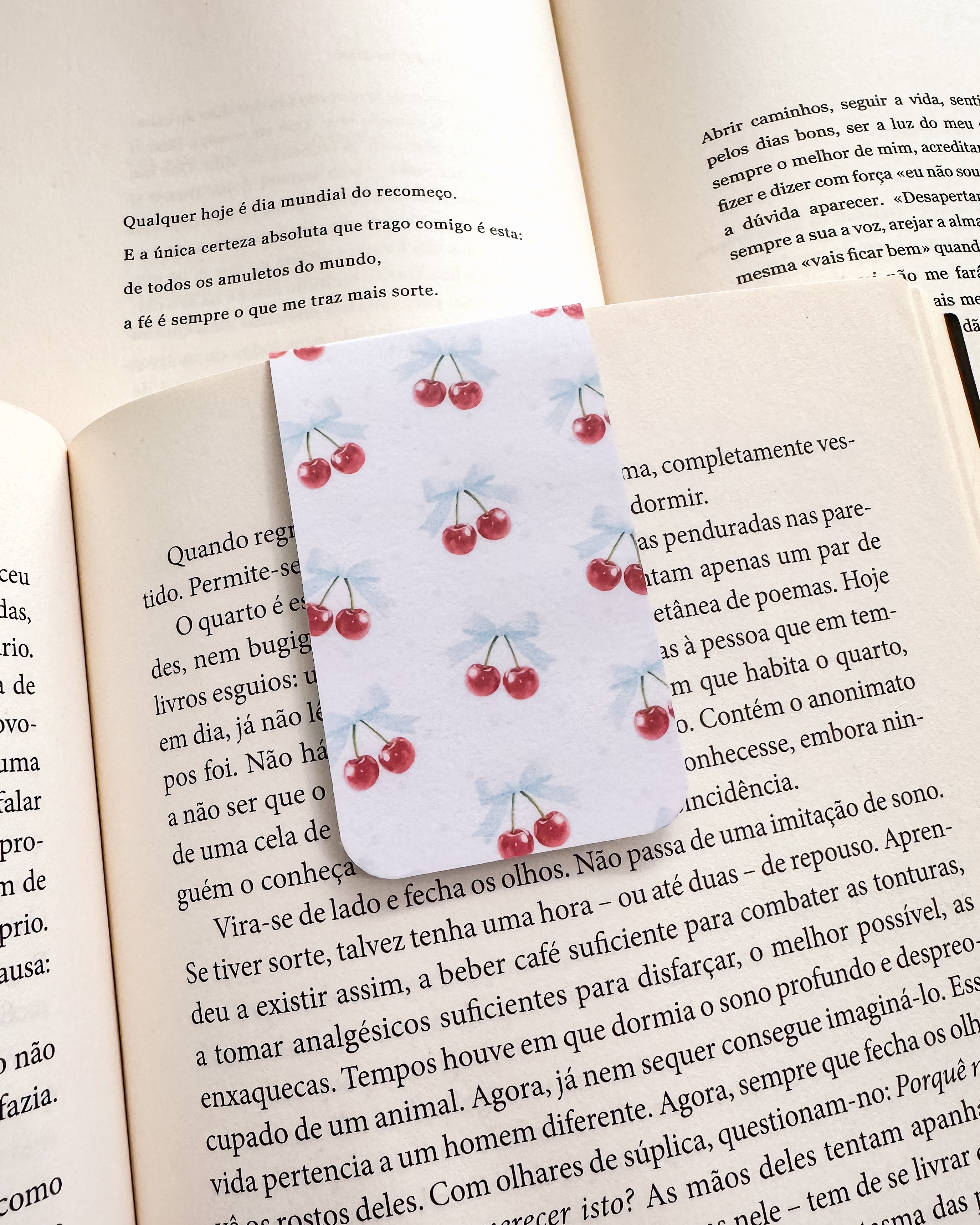 Marcador de Livro Magnético Cerejas