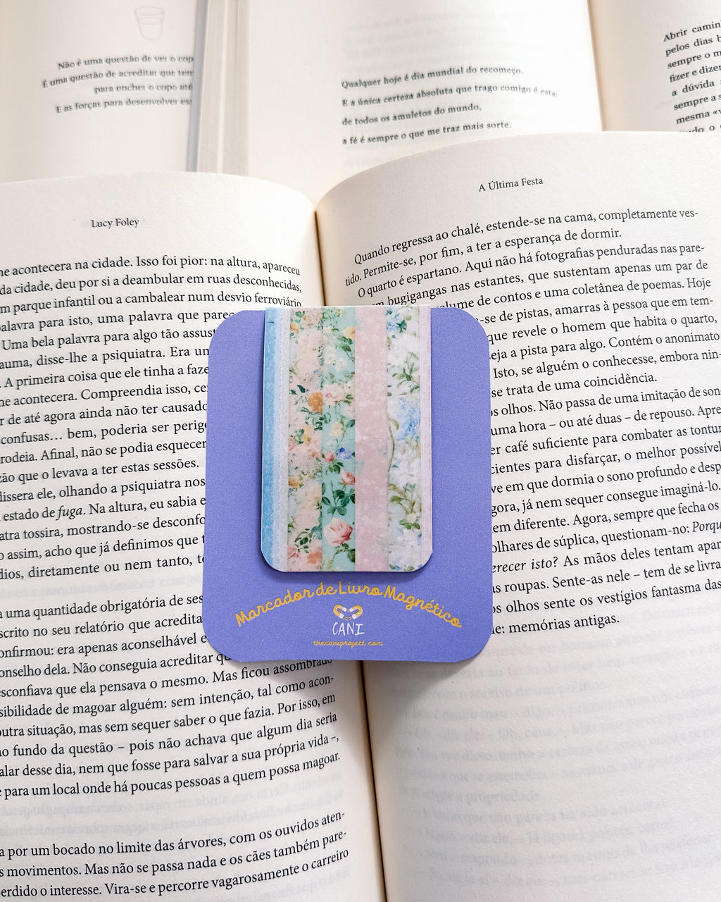 Marcador de Livro Magnético Flores