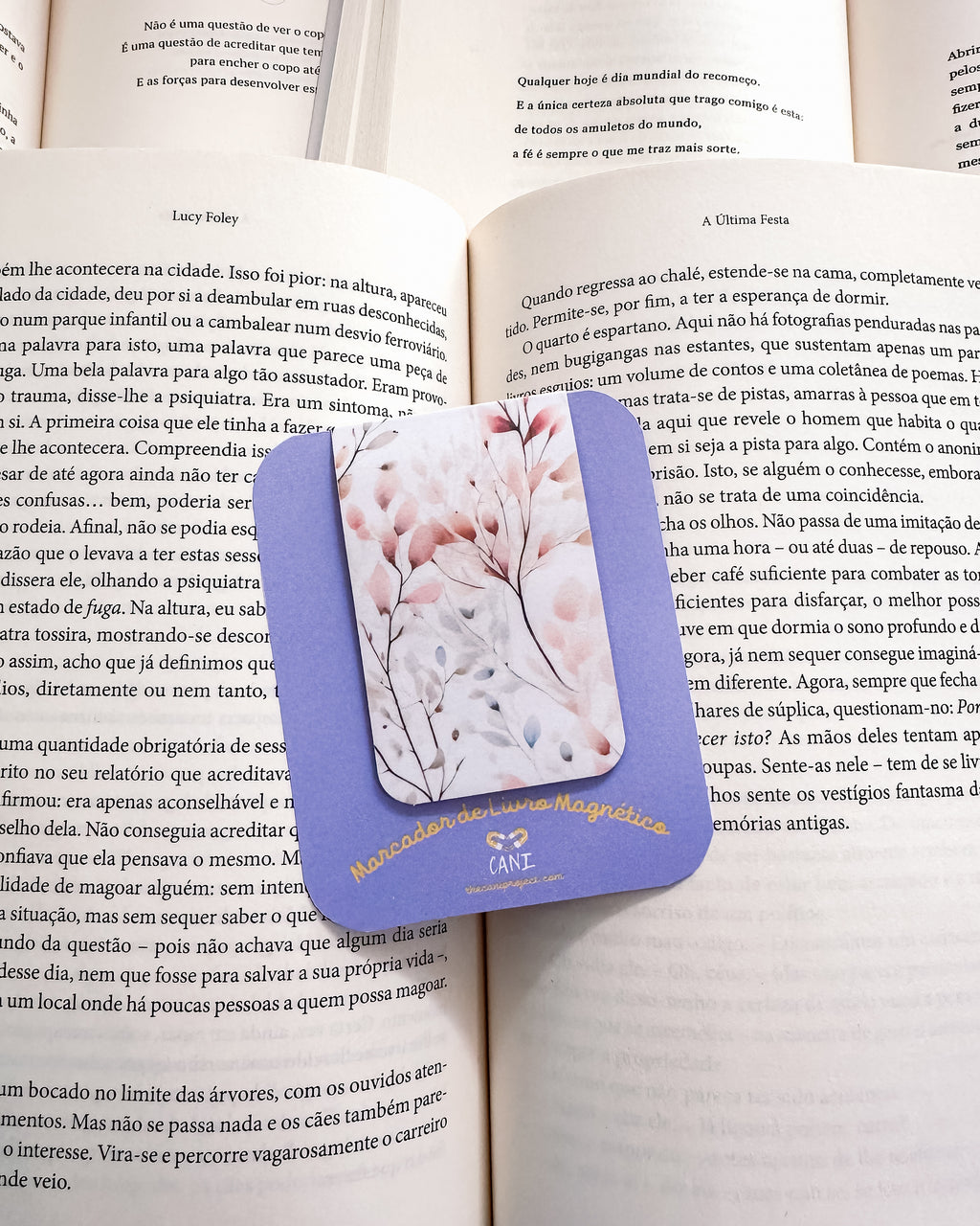 Marcador de Livro Magnético Folhas