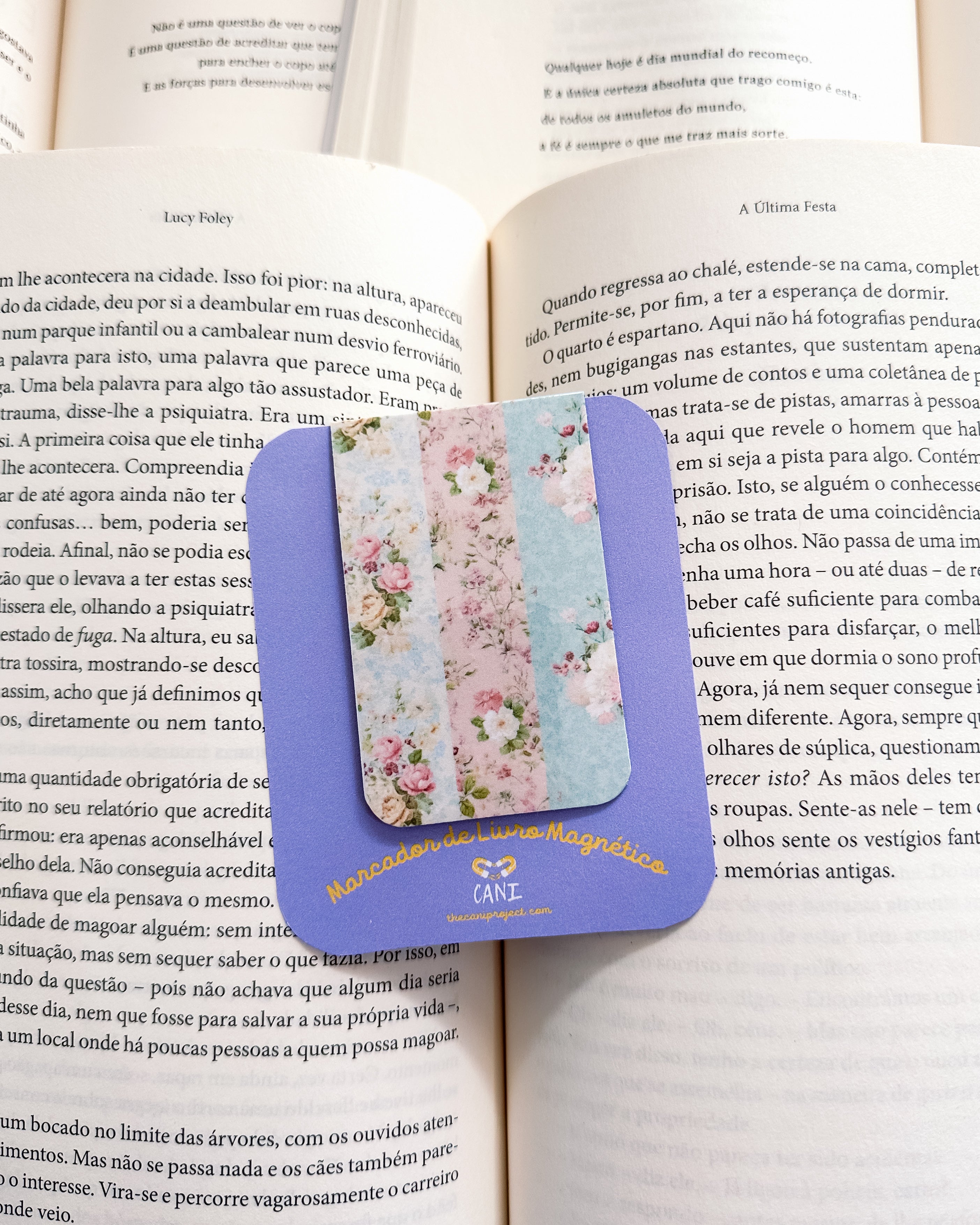 Marcador de Livro Magnético Flores