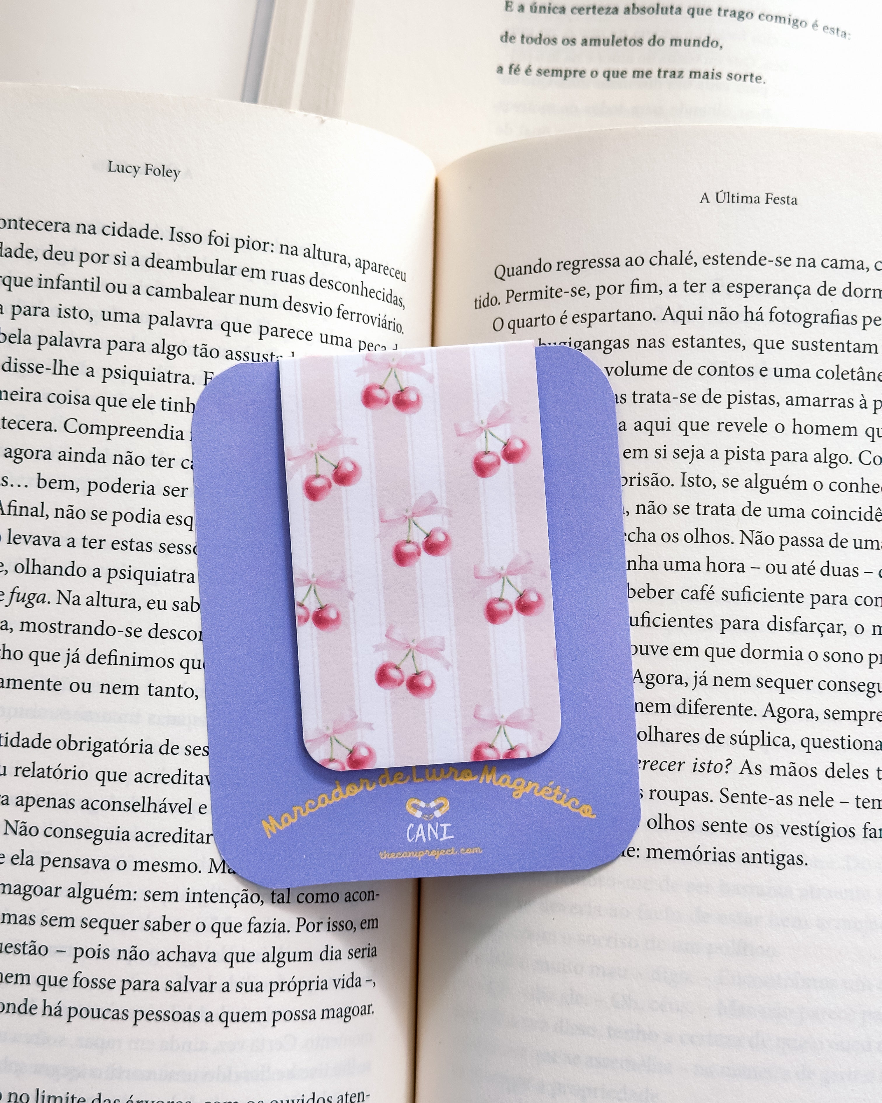 Marcador de Livro Magnético Cerejas