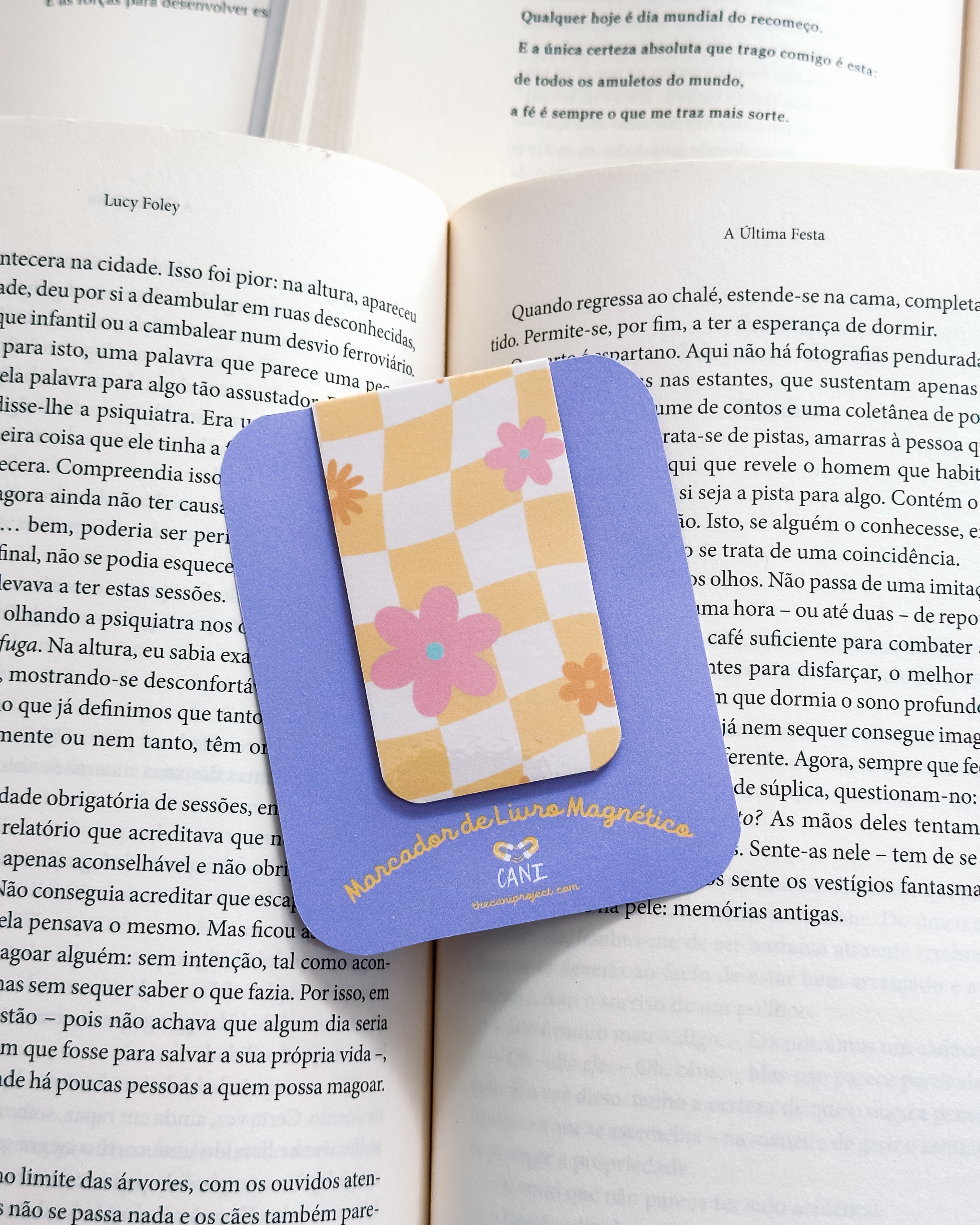 Marcador de Livro Magnético Flores