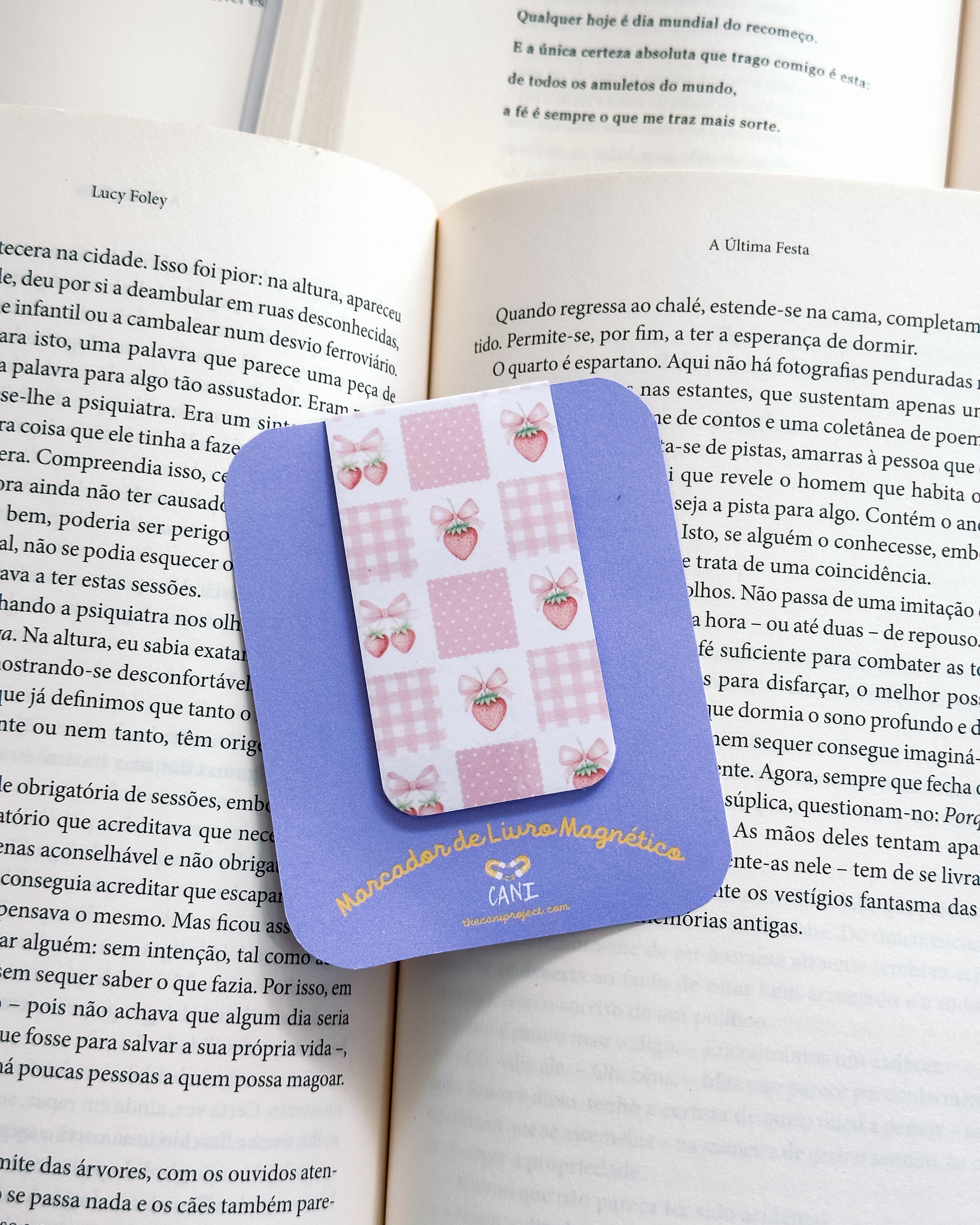 Marcador de Livro Magnético Morangos