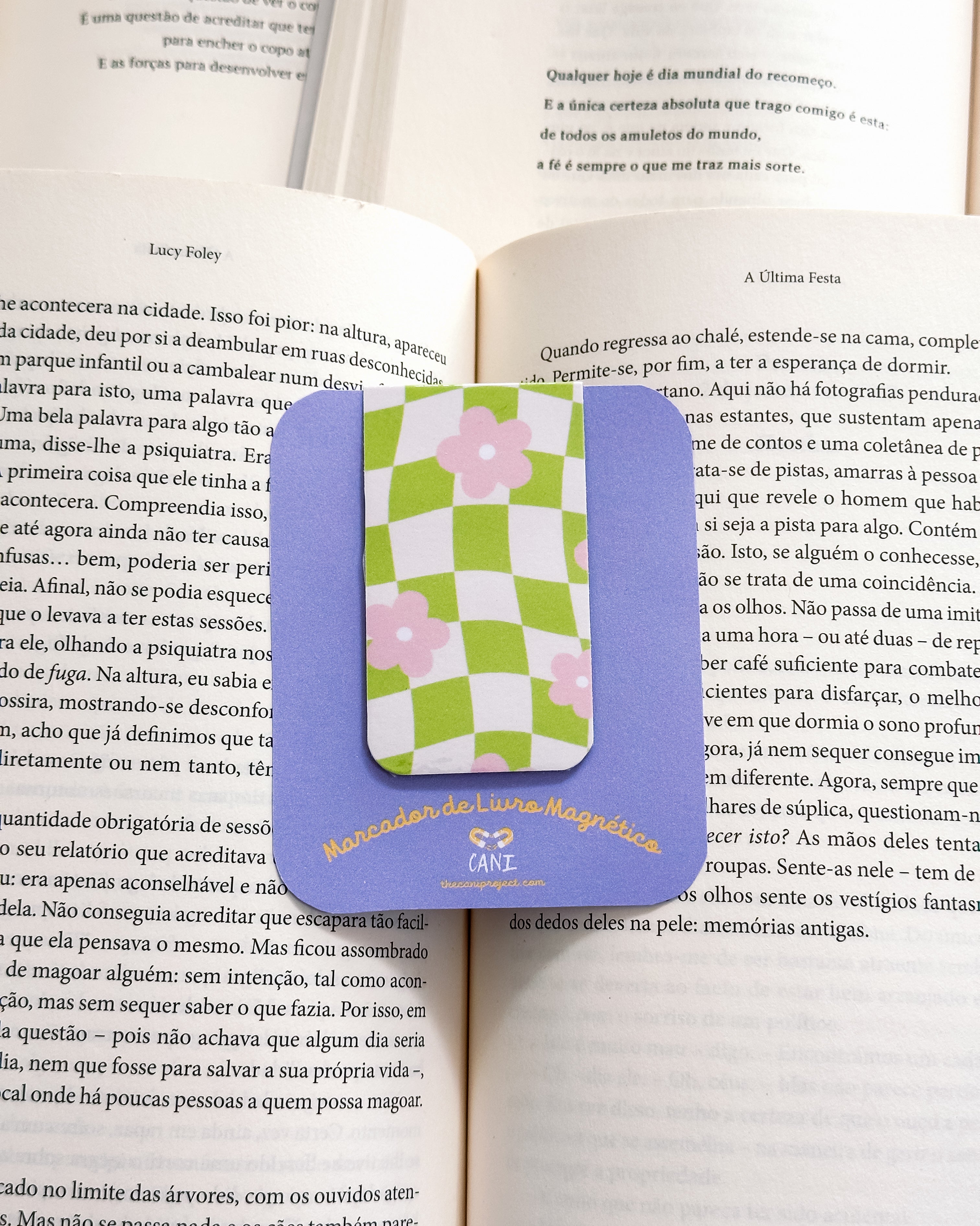 Marcador de Livro Magnético Flores