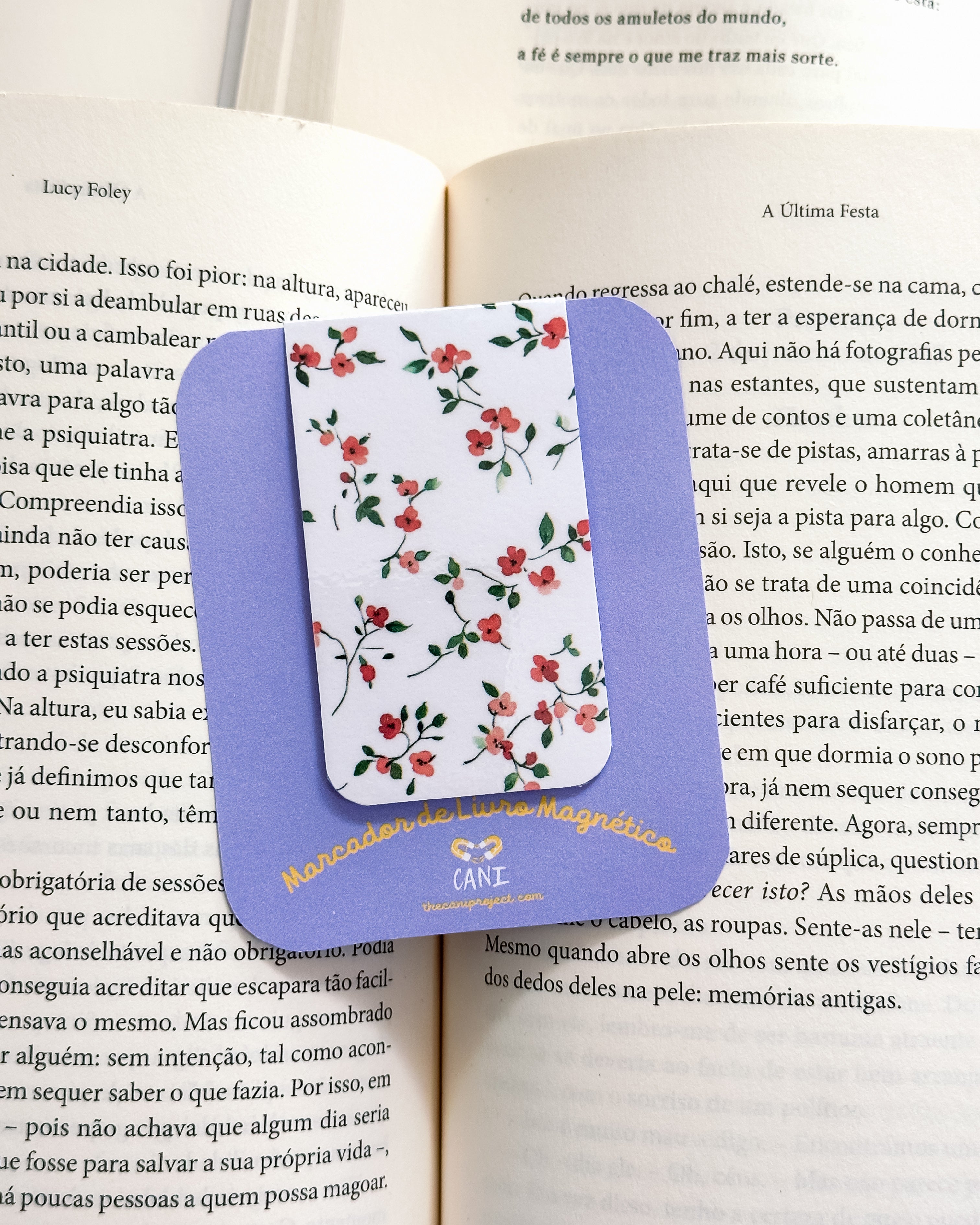 Marcador de Livro Magnético Flores