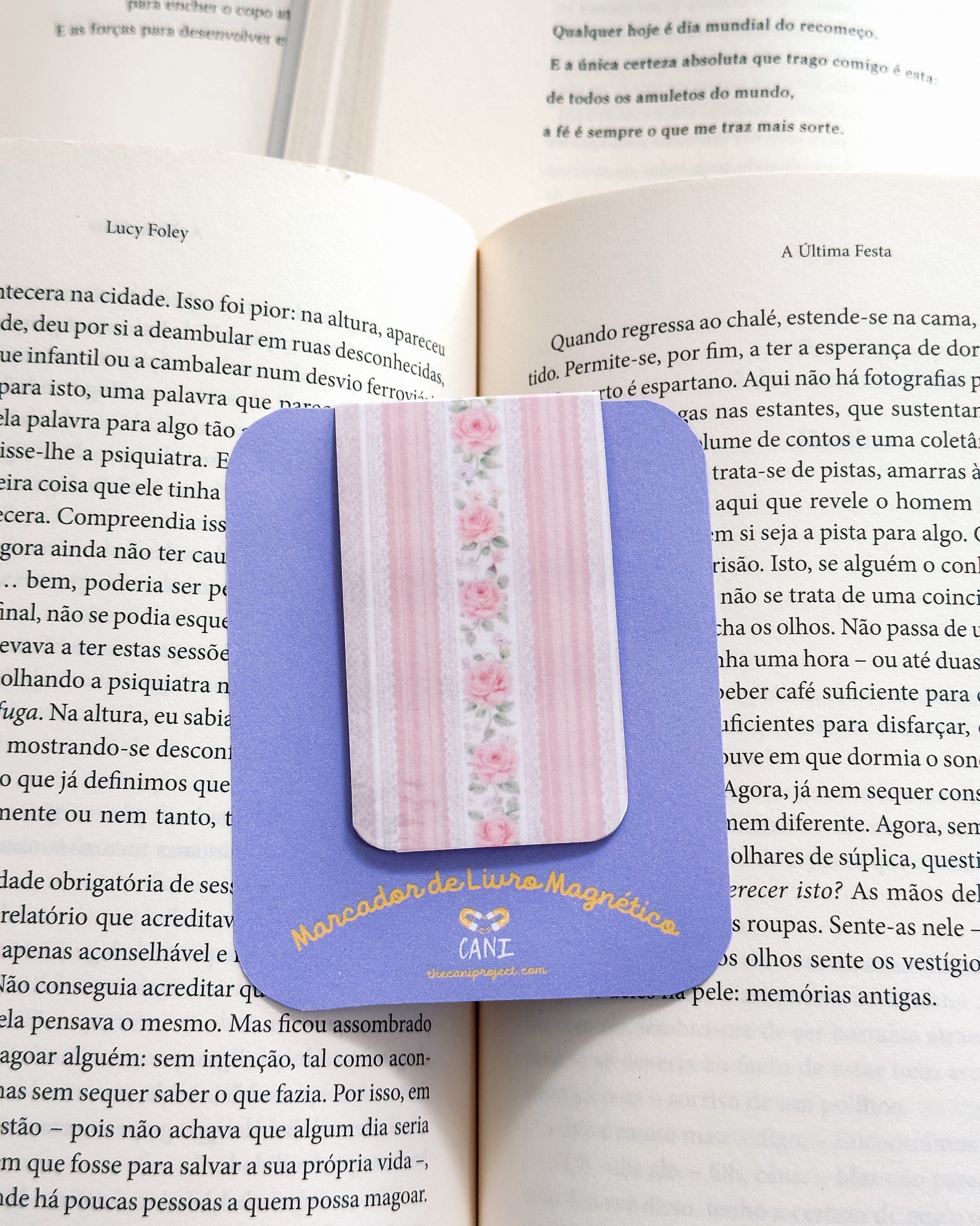 Marcador de Livro Magnético Flores