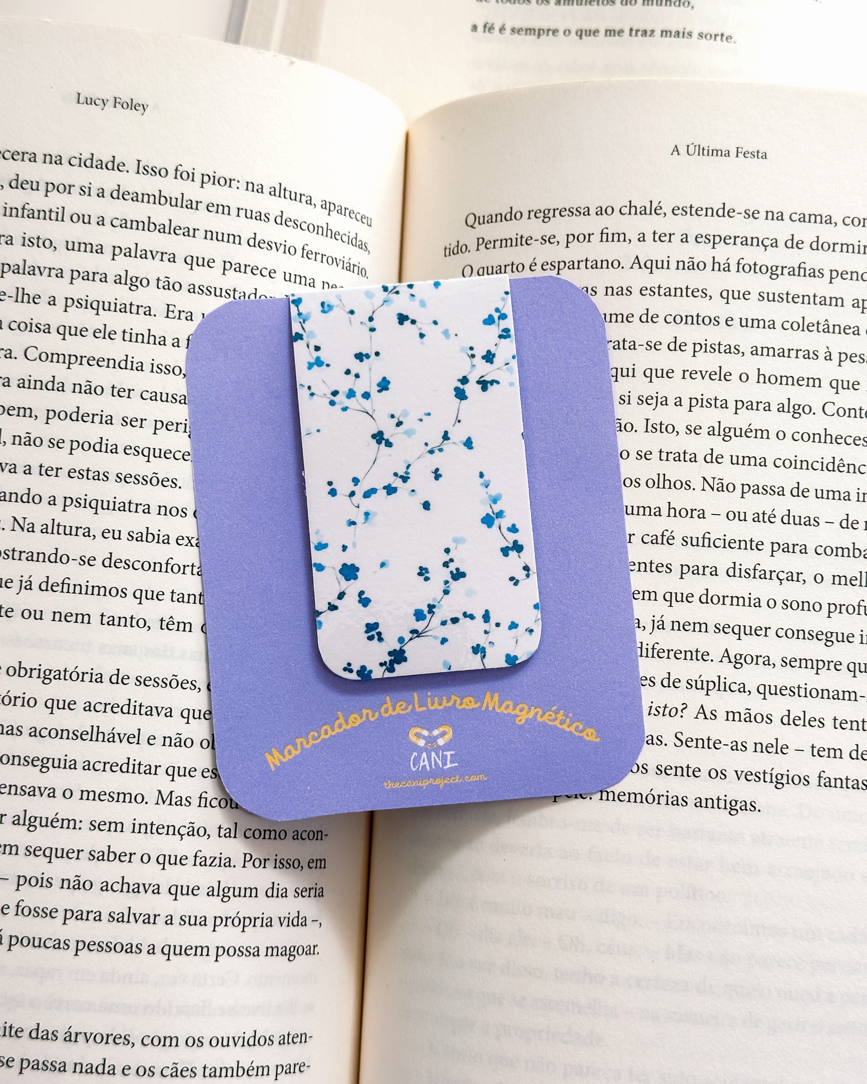 Marcador de Livro Magnético Flores