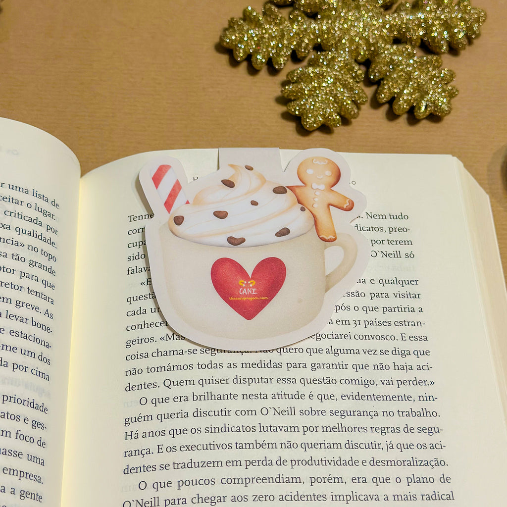 Especial Natal- Marcador de Livro Magnético Cappuccino